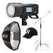 Flashpoint XPLOR 600PRO R2 TTL Battery-Powered Monolight Kit with Softbox and C-Stand