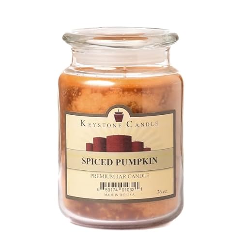 26 oz Spiced Pumpkin Jar Candle for Wedding/Dinner, Holiday Event,