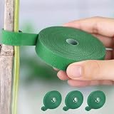 Reusable Cable Management Tie Roll, Hook and Loop Cord Organizer for Wires, Data Cable Storage Home Office Use(Green)