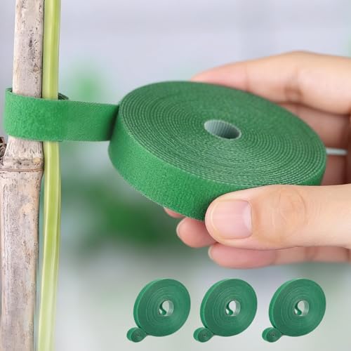 Reusable Cable Management Tie Roll, Hook and Loop Cord Organizer for Wires, Data Cable Storage Home Office Use(Green)