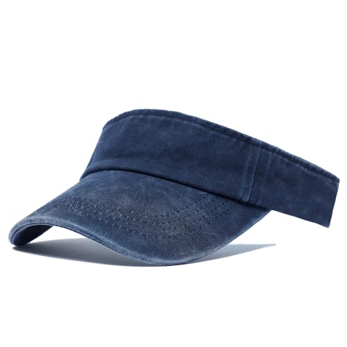 Image of ANDICEQY Sport Sun Visor Hats Adjustable Empty Top Baseball Cap Cotton Ball Caps for Women and Men