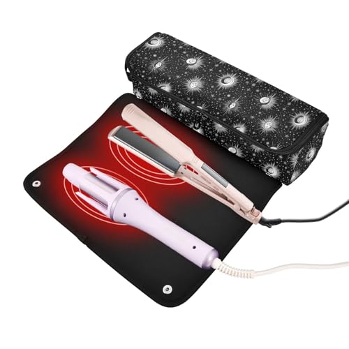 Bolsa de viaje Stars Moon Marble para herramientas de cabello resistente al calor para planchas, rizadores y accesorios de cuidado capilar organizador portátil miniatura 2