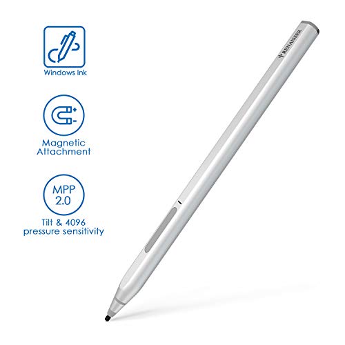 RENAISSER Surface Stylus, Magnetic Attachment, 4096 Pressure Points and Tilt Function, Palm Rejection