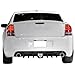 IKON MOTORSPORTS Rear Diffuser Compatible with 2012-2014 Chrysler 300 SRT, Shark Fin PP Lower Valance Bumper Lip with Clear Light