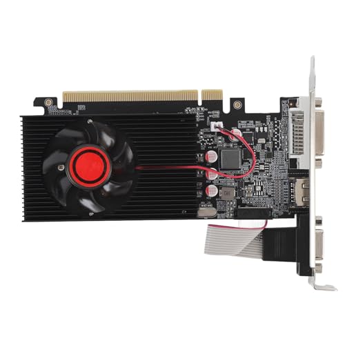 Placa Gráfica de Computador, GT610 2GB DDR3 64bit Placa Gráfica para Gaming Business DVI VGA HD Multimedia Interface, 700MHz Core Frequency, 1200MHz Video Memória Freqüência