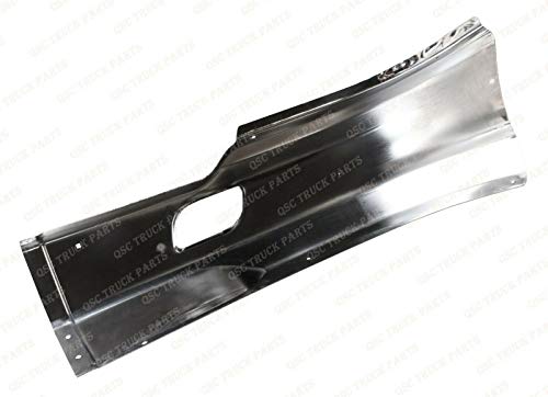 QSC Truck Parts Chrome Steel Bumper Corner Left & Right Pair w/Brackets for Kenworth T680 - Thumbnail 4