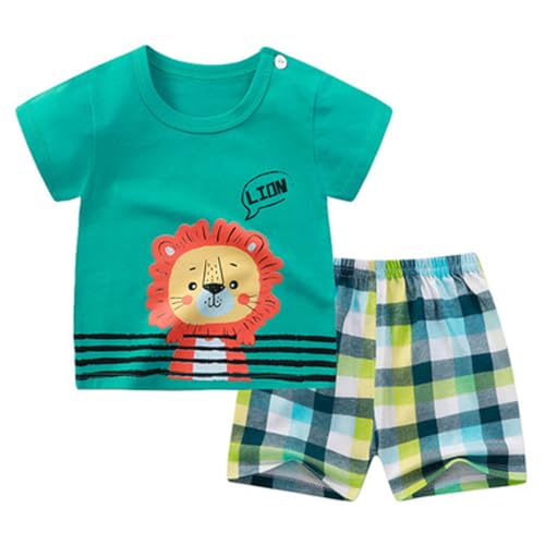 Toddler Boys 4 Pieces T-shirts and Shorts Summer Outfit Striped Shirt Short Set2