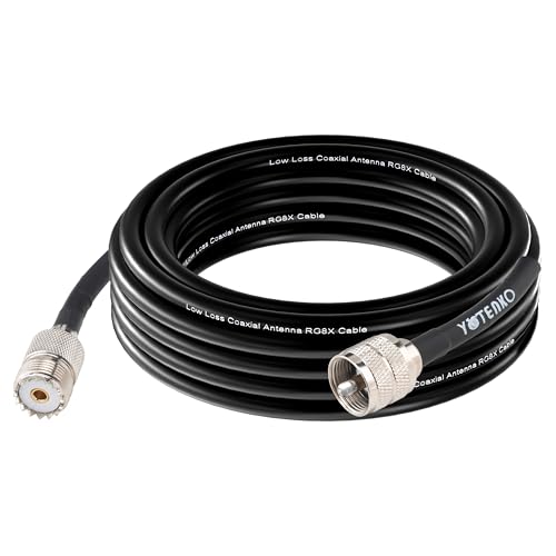 Câble coaxial RG8x PL259 mâle SO239 femelle pour installation antenne CB