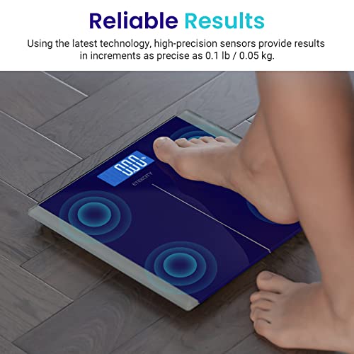 Image of Etekcity Scale for Body Weight, Bathroom Digital Electric Scale for People, Measures Weight up to 400 lbs, Blue (Pack of 5)