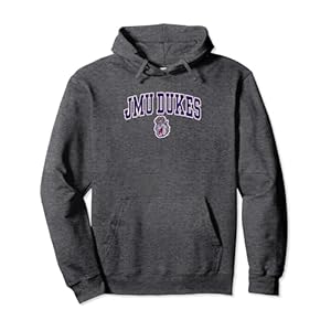James Madison Dukes Arch Over Dark Heather Pullover Hoodie