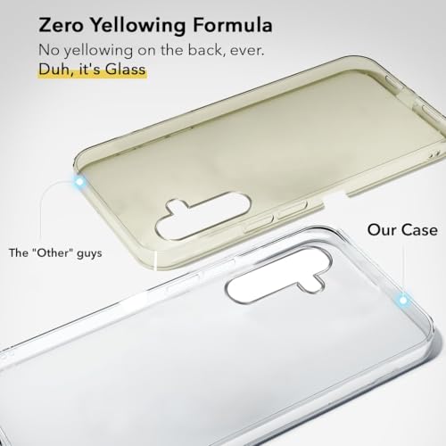 Image of Jkobi Lifetime Anti-Yellow Clear Back Cover Case for Samsung Galaxy M35 5G (Sleek Hard Crystal | Shockproof and Camera Protection)