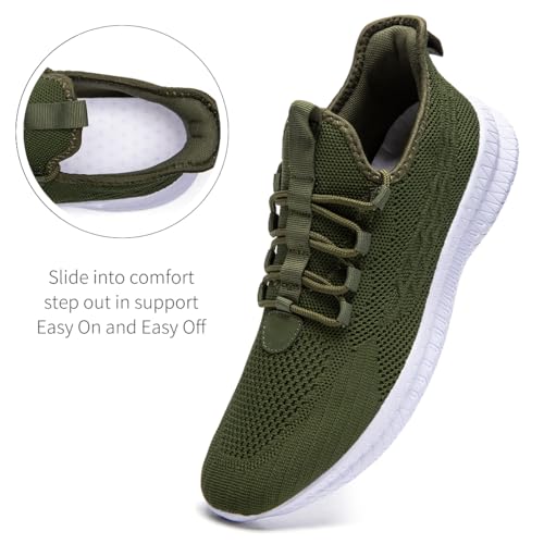 Image of Mens Slip On Walking Shoes Sneakers Running Shoes Trainers Athletic Gym Fitness Sport Shoes Non Slip Breathable Mesh Workout Fashion Breathable Comfortable