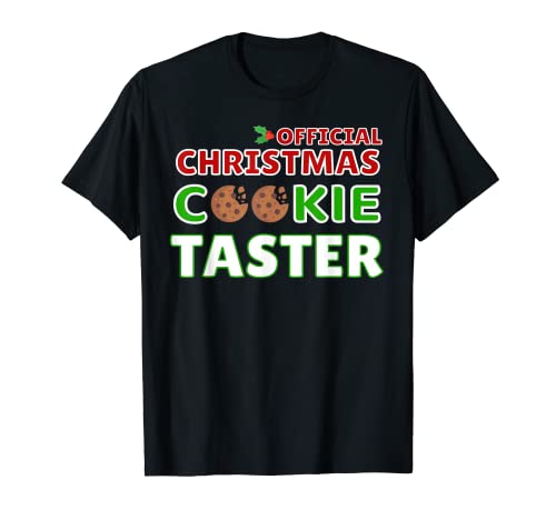 Ufficiale Christmas Cookie Taster Xmas Baker Baking Holiday Maglietta