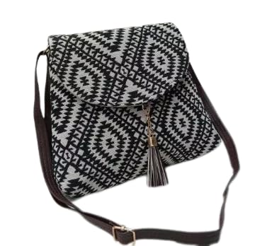 Jacquard Stylish Sling Bag for Women & Girls(Multicolour) | Spacious, Durable,Stylish Bag |Bag with Polyester Lining & Perfect Crossbody Bag for Everyday Use and Travel