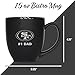 Rico Industries NFL Football San Francisco 49ers #1 Dad 15oz Laser Engraved Matte Black Ceramic Bistro Mug - for Hot or Cold Drinks