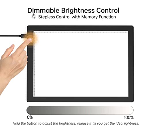 slide viewer light box 5600k 12x8 ultra-thin adjustable brightness backlight for slides and film negative scanning