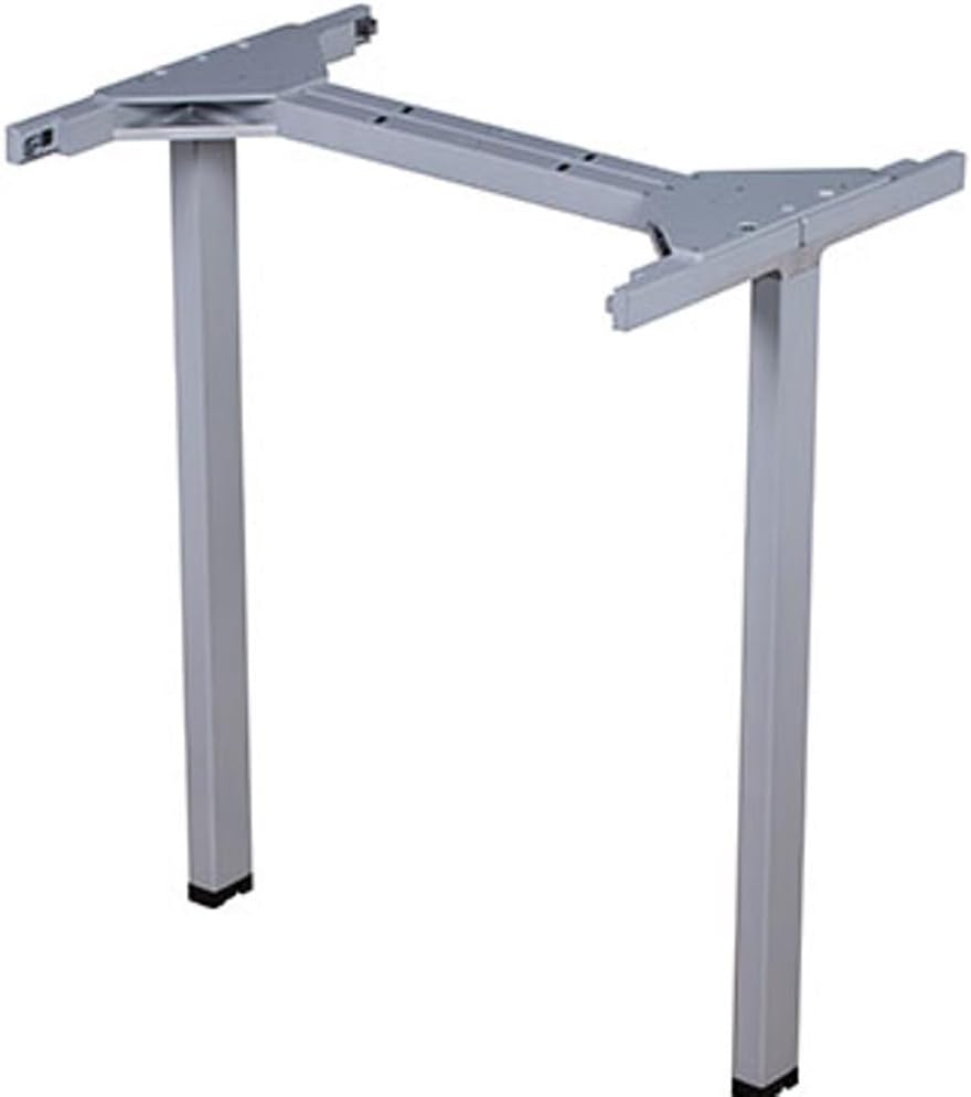 Boss S104 Simple System 24" Mid Leg, Silver Finish For use with S101/S102 System Desk Tops, Metal Material, 28.5" Max Product Height, Dimensions 23.6"W x 8.3"D x 28.5"H