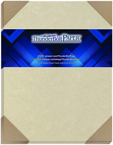 50 Natural Parchment 65lb Cover Paper Sheets 9" X 12" (9X12 Inches) Frame and Sketch Pad Size - Printable Old Parchment Semblance Through The Processing of The Pulp