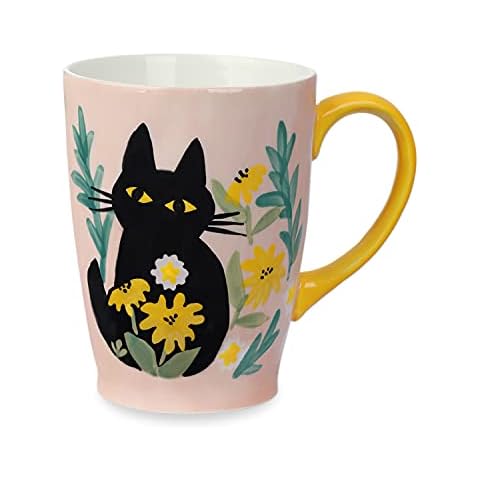 NymphFable Tasse Katze Keramik Kaffeetassen Große 600ml Cover