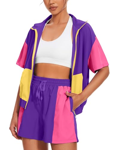 UOUA Women's 2 Piece Tracksuit Set