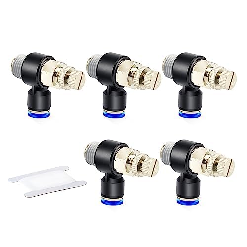 Válvula de control de flujo de aire de 8 mm para evitar dobleces en mangueras de 1/8