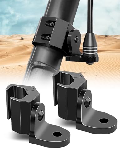 UTV Flag Whip Light Mount, 2 PCS 360° Adjustable Heavy Duty UTV W...