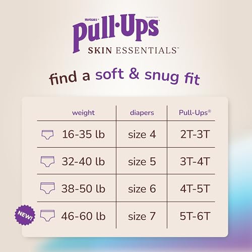 Image of Pull-Ups Boys' Skin Essentials Potty Training Pants, Training Underwear, 3T-4T (32-40 lbs), 54 Ct