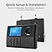 ANVIZ Time Clocks for Small Business Employees CX3 - No Monthly Fee No Software Required - Fingerprint Biometric Clock in and Out Machine - Right Out of The Box, Finger + RFID + Pin Punching
