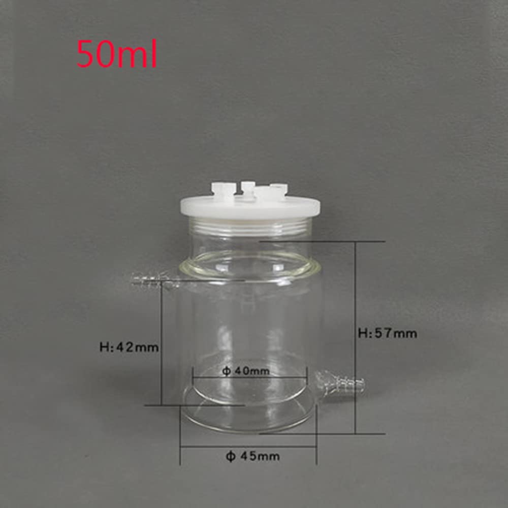 Controllable Warm Water Bath Sealed electrolytic Cell Reactor Reaction Cell electrolytic Reaction Device electrolytic Cell (50ml)