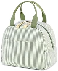 A Sage Green White Stripes