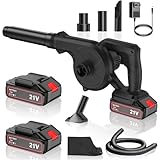 Leymibor ブロワー 強力 洗車 ブロアー 充電式 大容量バッテリー2個搭載 風量調整 軽量 無段変速 3.5㎥/分大風量 風速70m/s 風圧5.5kPa 回転数21,000/min コードレスブロワー 吹き飛ばしと集塵1台2役 互換マキタ18バッテリー専用 集塵 車両やバイクの乾燥 掃除ブロワー 屋外 庭木や落ち葉の掃除 庭掃除 除雪 (ブラック)