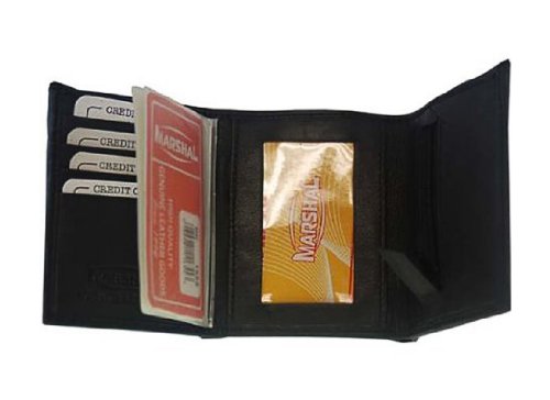 MARSHAL Fine Grain Leather Credit Card Holder Wallet #1655