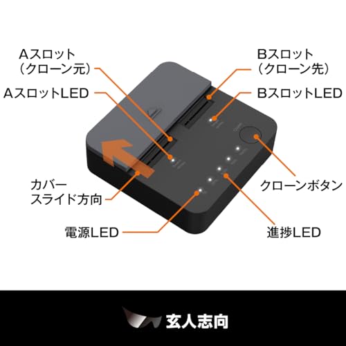 undefined 玄人志向 スタンド型 外付けドライブ (お立ち台) USB3.2 Gen 2x2 (20G) 接続 M.2 NVMe SSD クローン ドッキングステーション KURO-DACHI/CLONE/NVMe の商品画像 6