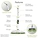 Gladwell Cordless Electric Mop, 3 in 1 Spinner, Scrubber and Waxer Quiet and Powerful Cleaner, Spin Scrubber and Buffer, Polisher for Hard Wood, Tile, Vinyl, Marble And Laminate Floor, White