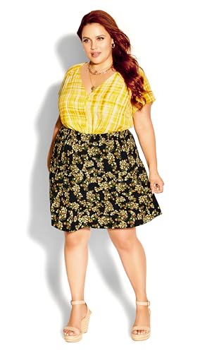CITY CHIC Women's Plus Size Skirt - Sorrento Floral2