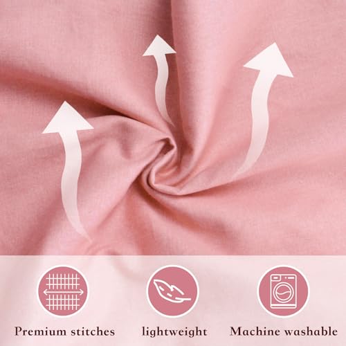 Image of Pregnancy Pillow Cover (ONLY Pillowcase) - U Shaped Pillow Case - Maternity Body Pillow Cover - Removable Soft Cotton Cover (Pink)