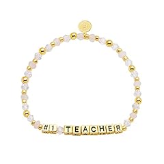 #1 TEACHER/Gold Plated/White