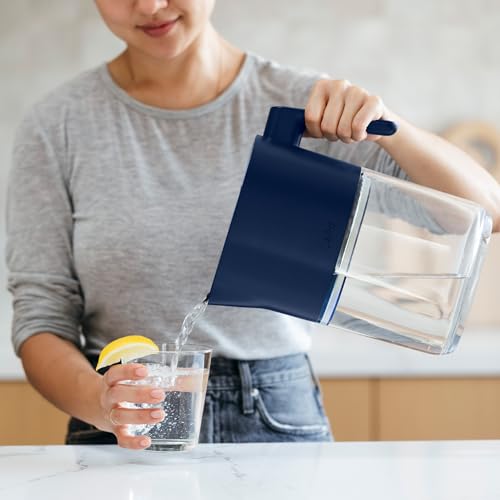 LARQ PureVis 3-in-1 Water Pitcher – Purifier, Filter & Tracking, 8-Cup Water Purifier Pitcher with Advanced Filter for Clean & Crisp Water – Removes Chlorine, PFAS, Lead & More – Monaco Blue - Thumbnail 4