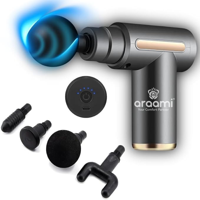 See full amazon price history chart for araami - Your Comfort Partner Gun Massager, 4 Heads, 6 Speed,Percussion Muscle Massager for Full Body Pain Relief of Neck, Shoulder, Back, Foot for Men & Women, Black araami - Your Comfort Partner Gun Massager, 4 Heads, 6 Speed,Percussion Muscle Massager for Full Body Pain Relief of Neck, Shoulder, Back, Foot for Men & Women, Black (B0D5LSMXPR) Amazon Price History, Amazon Price Tracker