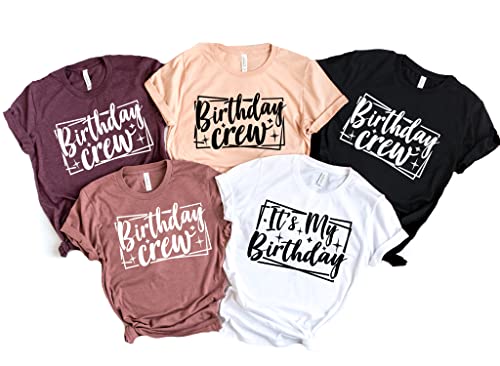 Birthday Shirt, Birthday Party Shirts, UNISEX Birthday Crew shirts, Birthday Squad, Birthday Party shirts for Women, Men, Boys, Girls, Matching Family Birthday T-shirts