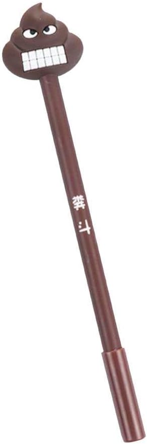 Ballpoint Pens Cute Poo Design Gel Pen 0.38mm Funny Student Writing Pen Stationary School Supplies Gel Ink Ball Pens Office Kids Birthday Gifts Brown