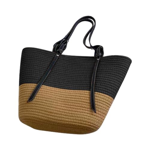 Sac fourre-tout en coton fait main au design rétro et finitions soignées