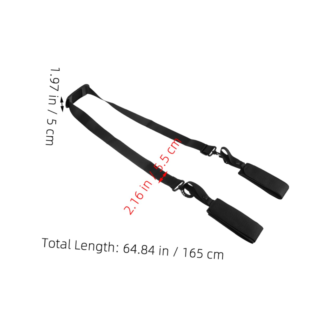 INOOMP 3 Pz Cinghie da Sci Cintura Pattini Cinghie per Stivali Accessori per Lo Sci guinzaglio da Skate Tracolla Slitta Bretelle Scarponi da Sci Staffa Bambino Tavola da Sci Nylon