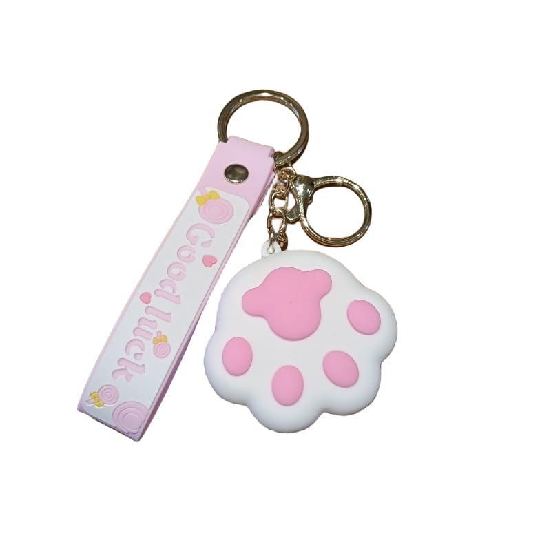 CAOXIANSoft Silicone Dog Cat Paw Keychain Kawaii Cat Paw Keychain 3D Cartoon Animal Claw Key Ring Key Pendant For Women Girls Handbag Wallet Decor Gifts