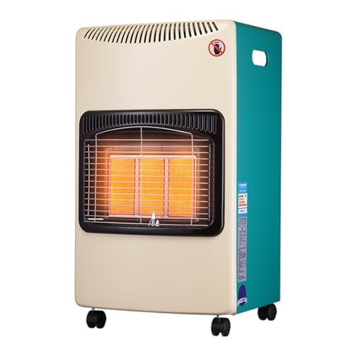Stufa a gas portatile con ruote, design pieghevole, per riscaldamento interno ed esterno, ideale per uffici, capannoni, garage e officine