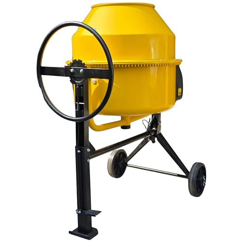 Image of IND Heavy Duty Electric Portable Concrete Mixer Machine - 200 L Drum, 900 W Pure Copper Singal Phase Motor, Mixing Capacity up to 60 kg