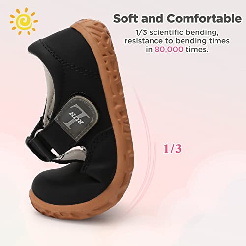 L-Run L-RUN-A0308-BLACK-132 Little Girls Dress Shoes Toddler Mary Jane Shoes Breathable Baby Girl Walking Shoes Black 4.5-5 Toddler thumb #4
