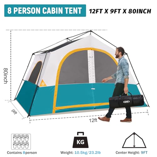 Heavy Duty 8-Person Camping Tent