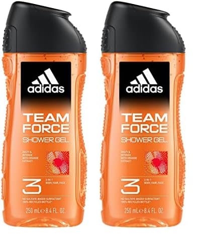 Adidas - Gel Douche - Team Force - 250 ML (Lot de 2) Adidas - Gel Douche - Team Force - 250 ML (Lot de 2)