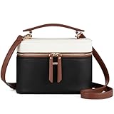 LOVEVOOK Crossbody Bag for Women, Top Handle Shoulder Purse Small PU Leather Satchel Handbag With Detachable Strap, Flap Design Pouch Purse Trendy Box Bag for Ladies